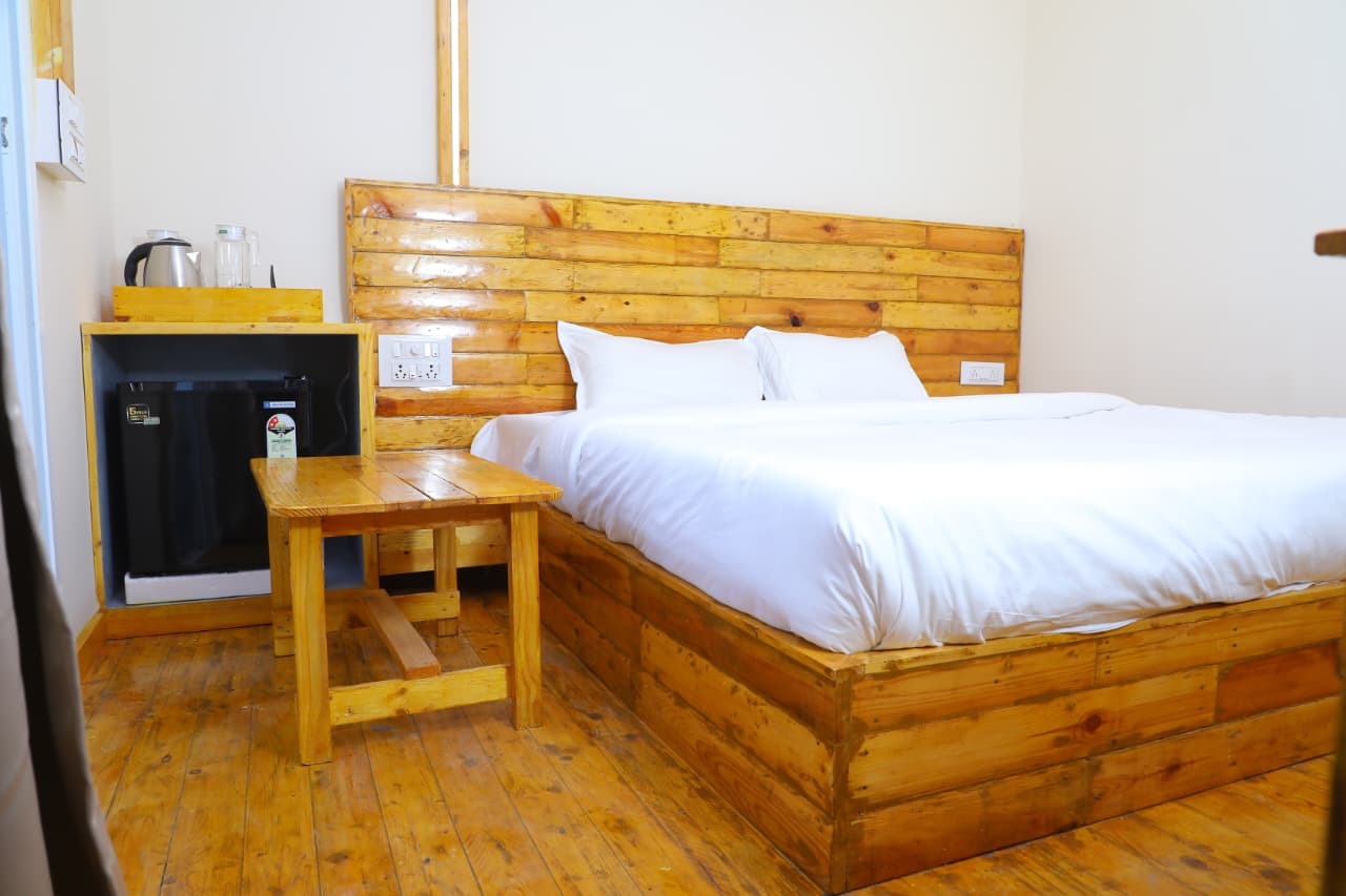 Wooden premium room with king bed